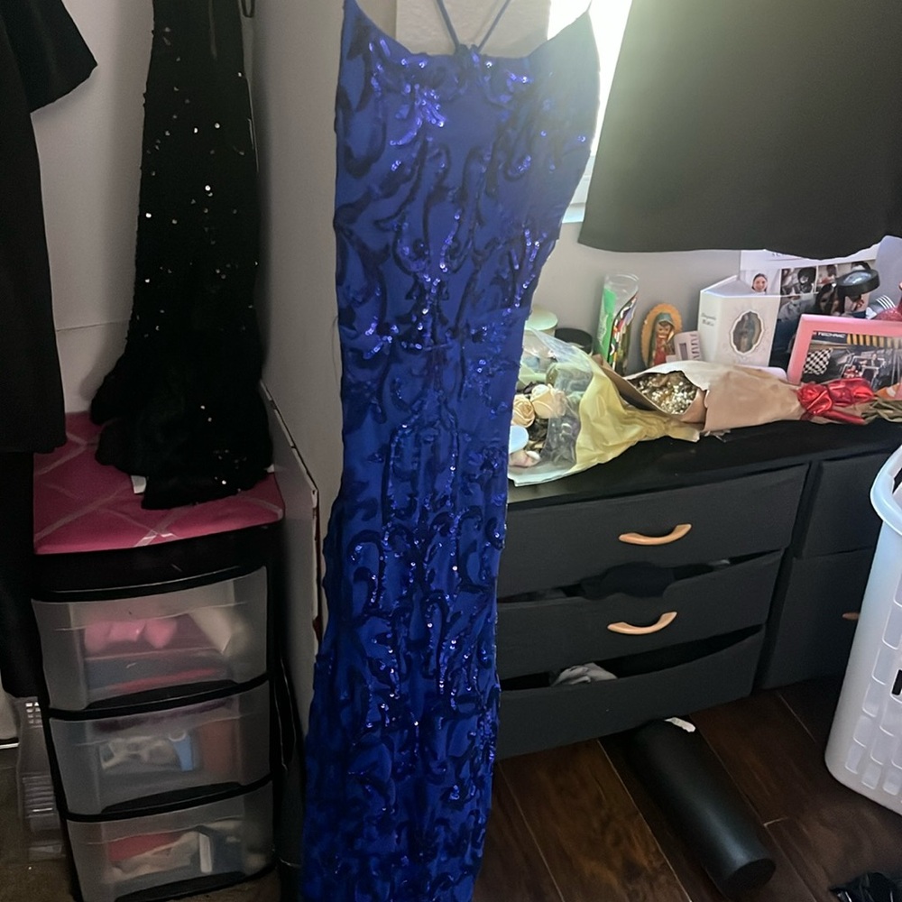 Blue prom dress